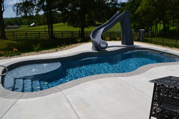 Free Form Pool with slide