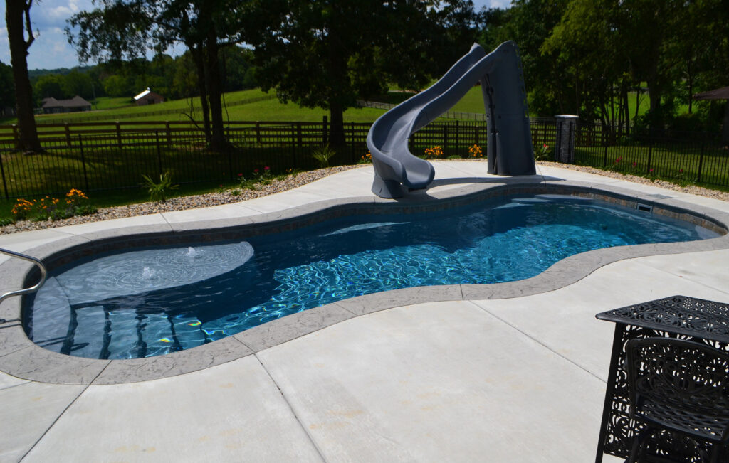 Free Form Pool with slide